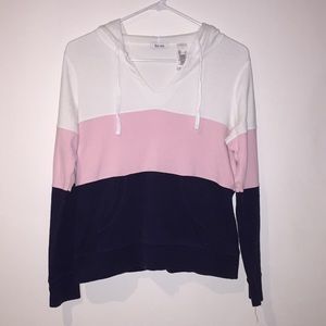 Striped hooded sweatshirt